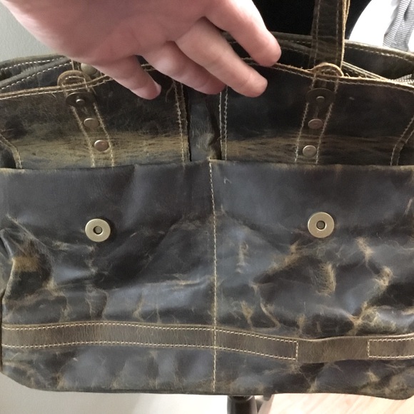 Myra oil tanned and distressed leather tote bag purse - Picture 10 of 15